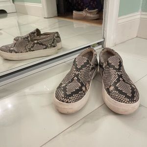 Snakeskin Slipons